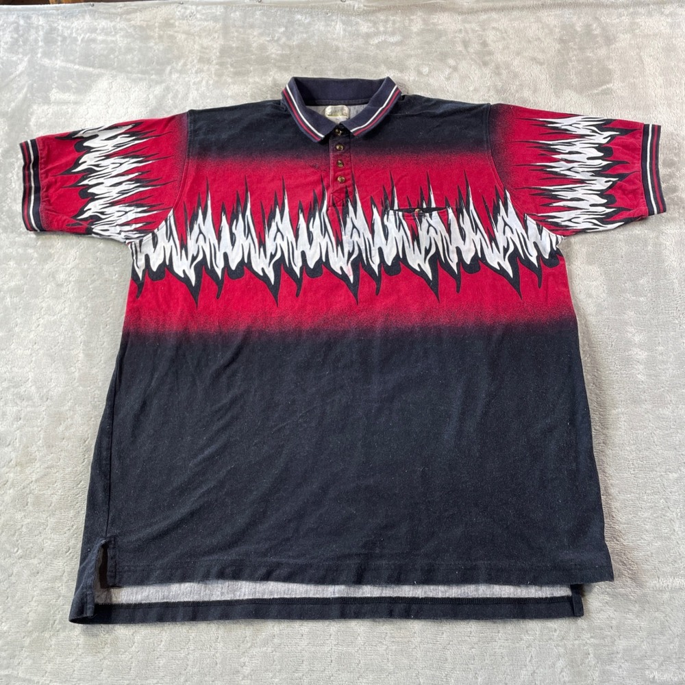 Vintage Express Rider Polo Shirt Mens 2XL Black Red Western Rodeo Festival‎